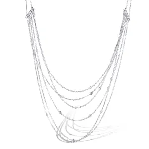 18K White Gold Diamond By The Inch Waterfall 1.95Tdw