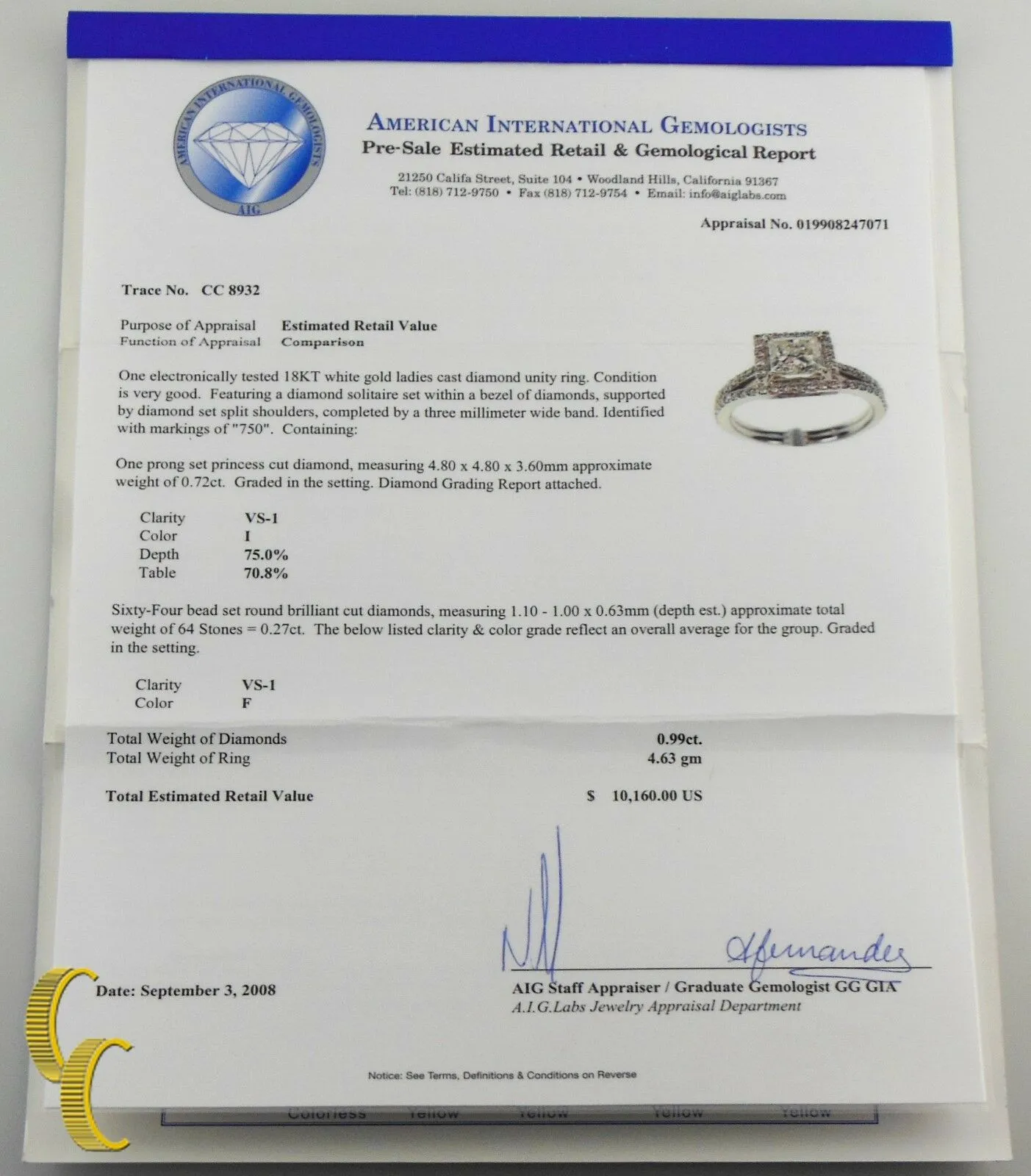 18k White Gold Halo Princess Diamond Engagement Ring & Band Great Gift for Her!