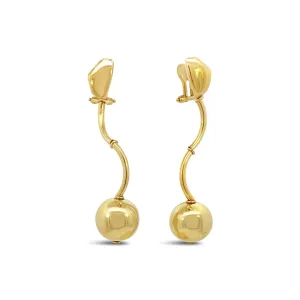 18K Yellow Gold Manfredi Estate Bubble Earrings