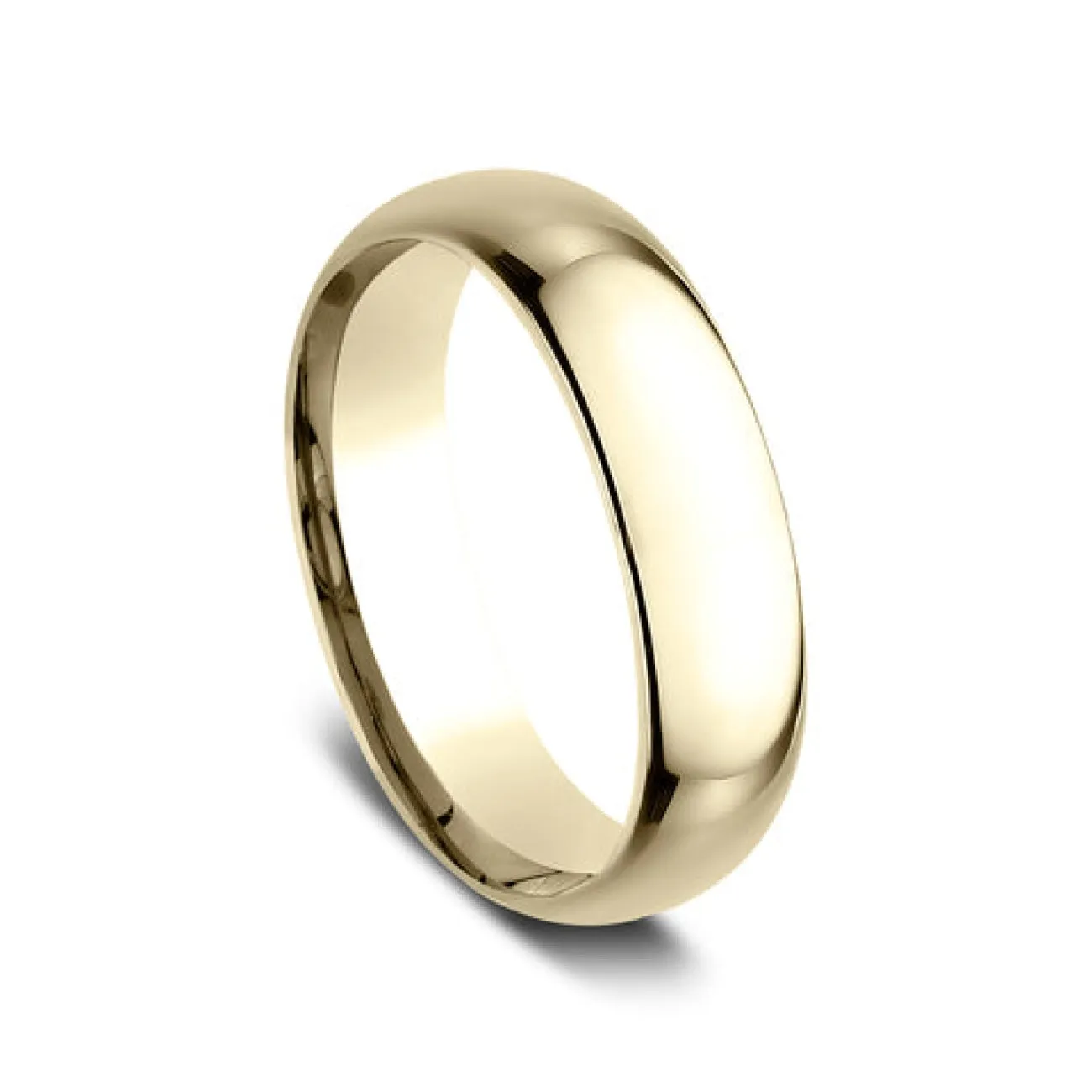 18K Yellow Gold Regular Dome Comfort Fit 6.0 Wedding Band Ring