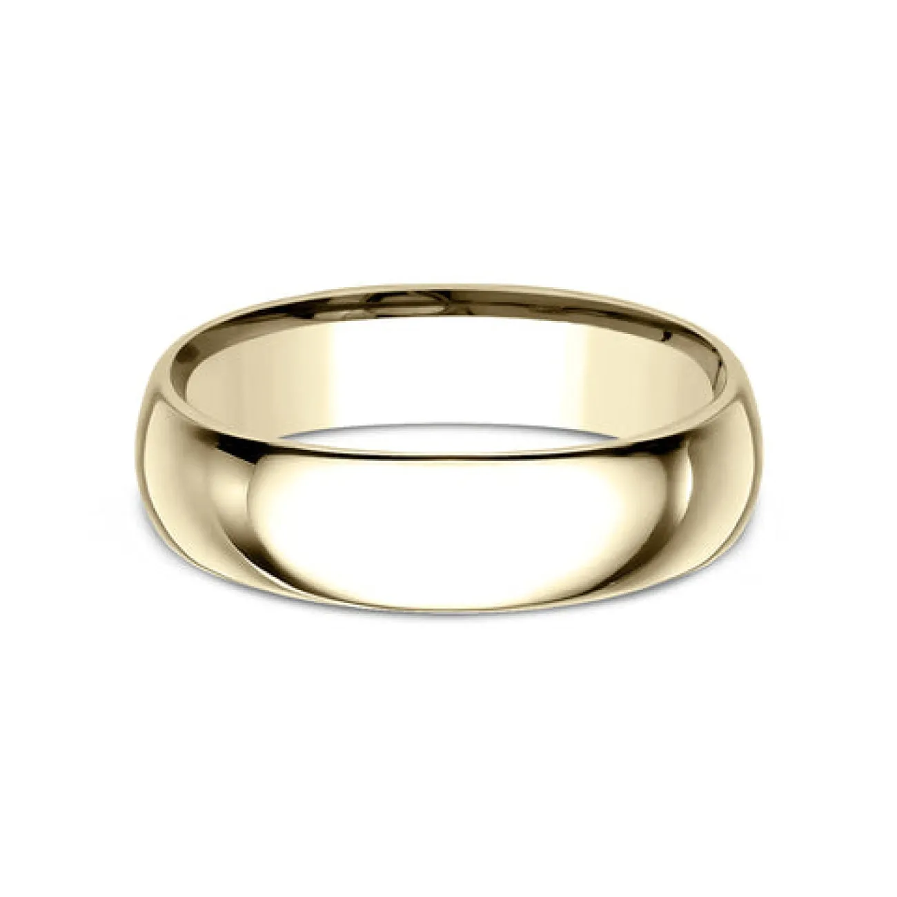 18K Yellow Gold Regular Dome Comfort Fit 6.0 Wedding Band Ring