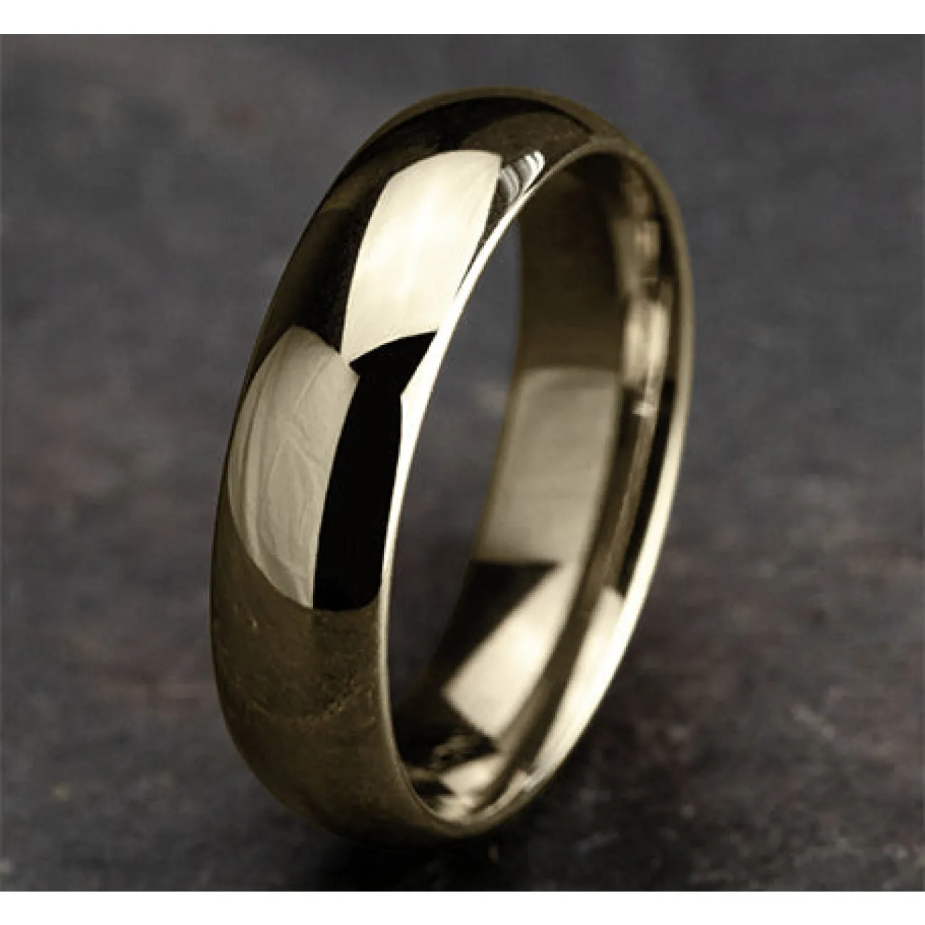 18K Yellow Gold Regular Dome Comfort Fit 6.0 Wedding Band Ring