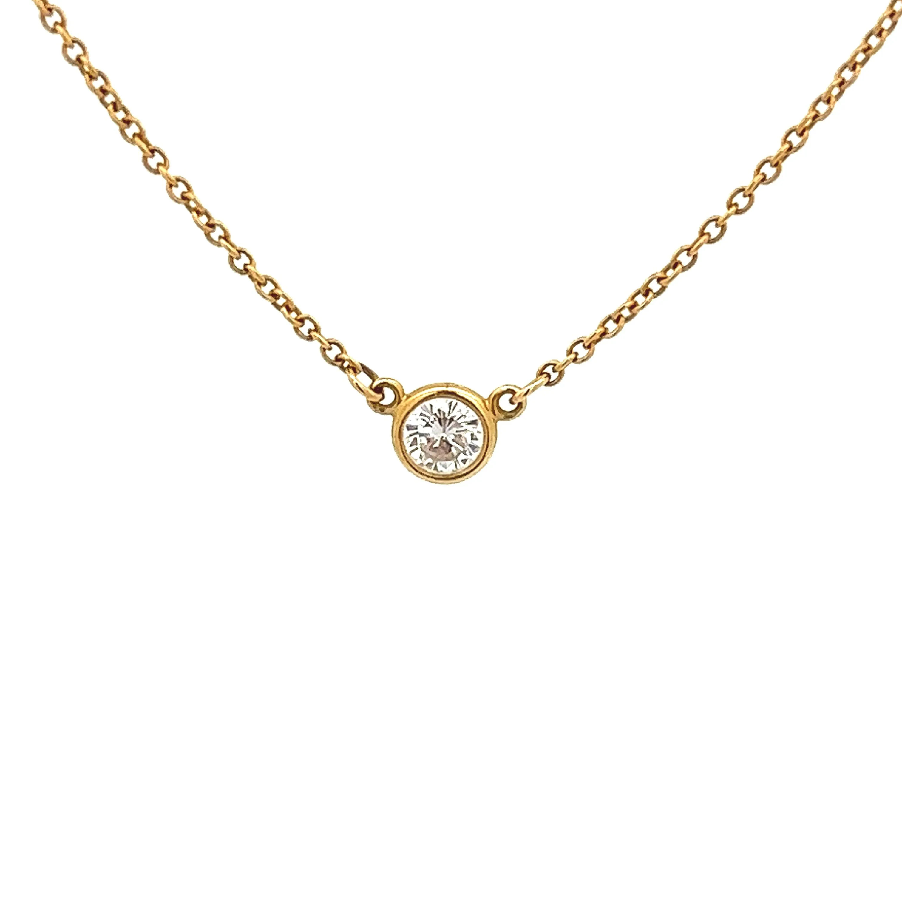 18k Yellow Gold Tiffany Elsa Paretti Necklace