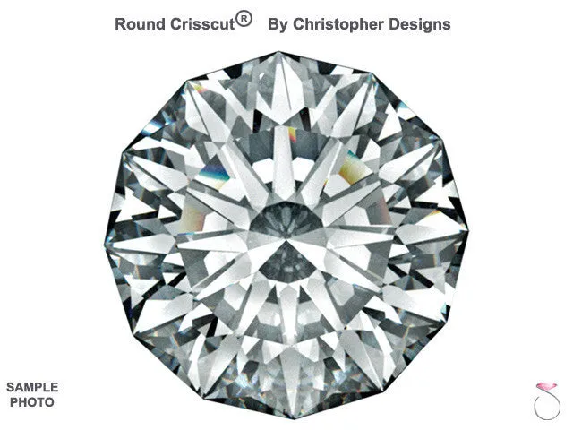 1.91ct Christopher Designs Round Halo Engagement Ring
