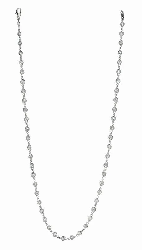 2 POINTER 67 SECTION 17″ DIAMOND NECKLACE 14K YELLOW GOLD (1.51 CTW)