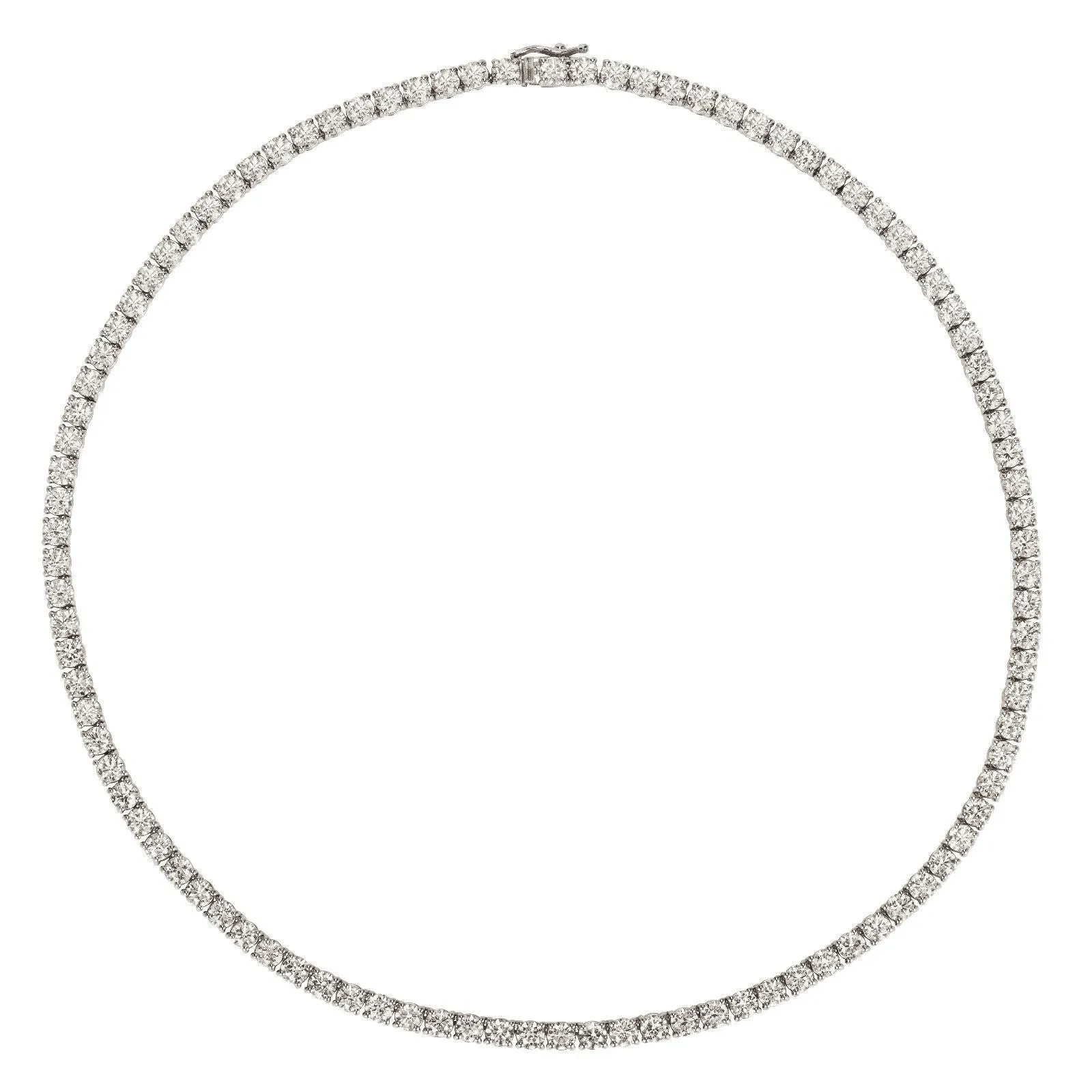 20.00 CARAT NATURAL DIAMOND TENNIS NECKLACE G SI 14K GOLD 16 INCHES