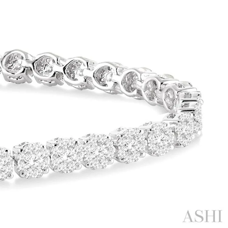 3 ctw Round Cut Lovebright Diamond Tennis Bracelet in 14K White Gold
