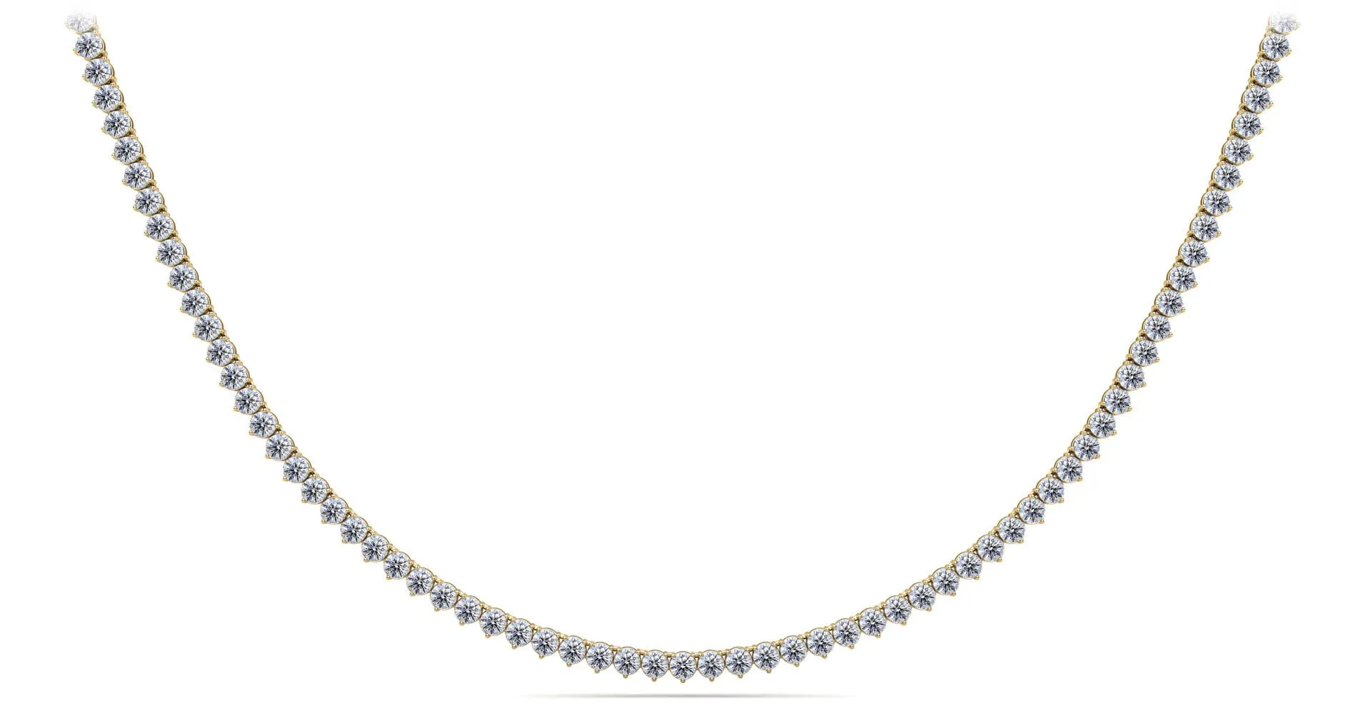 3 Prong Riviera Lab-Grown Diamond Necklace with 14.52 ct.(finished) 3.2mm