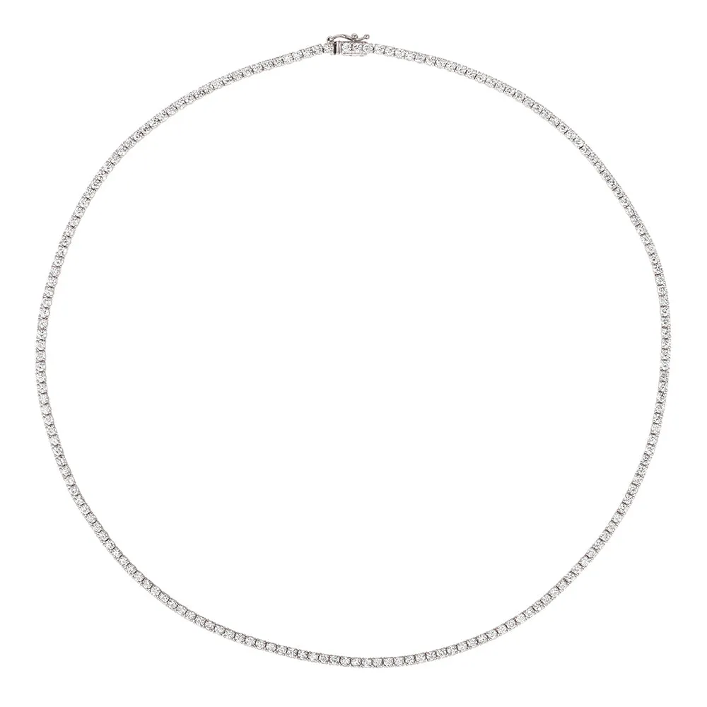 3.00 CARAT NATURAL DIAMOND TENNIS NECKLACE G SI 14K GOLD 16” 1.5MM WIDTH