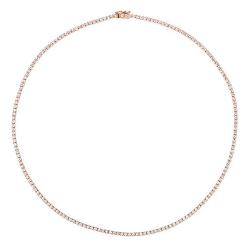 3.00 CARAT NATURAL DIAMOND TENNIS NECKLACE G SI 14K GOLD 16” 1.5MM WIDTH