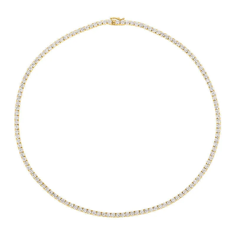 3.00 CARAT NATURAL DIAMOND TENNIS NECKLACE G SI 14K GOLD 16” 1.5MM WIDTH