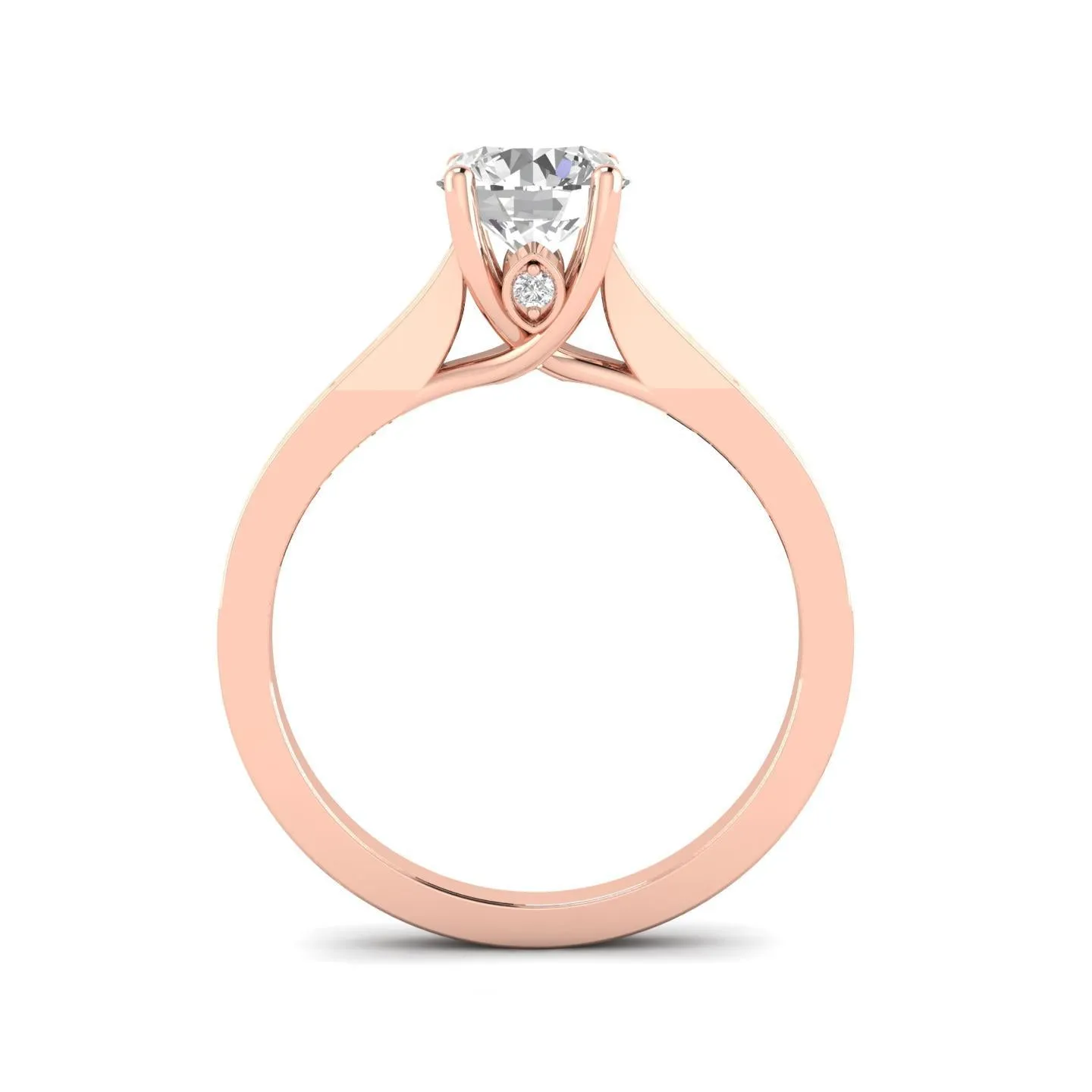 3/4ctw Diamond Engagement Ring in 10k Roes Gold (J-K, I2-I3)