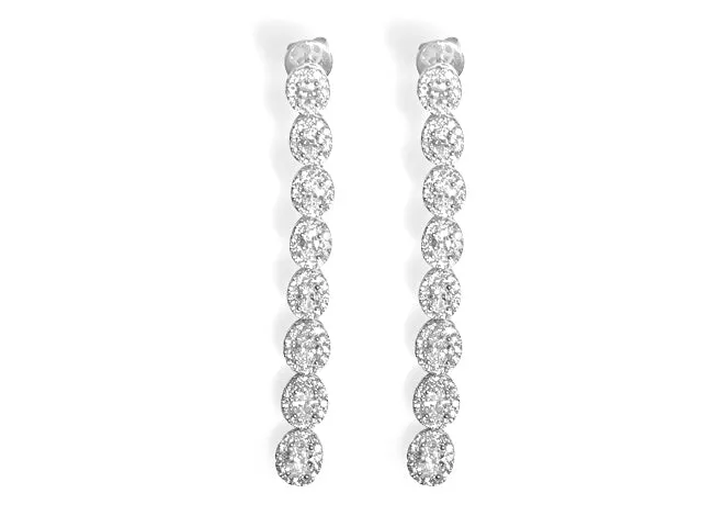 4.06ctw Diamond Drop Fancy Earrings