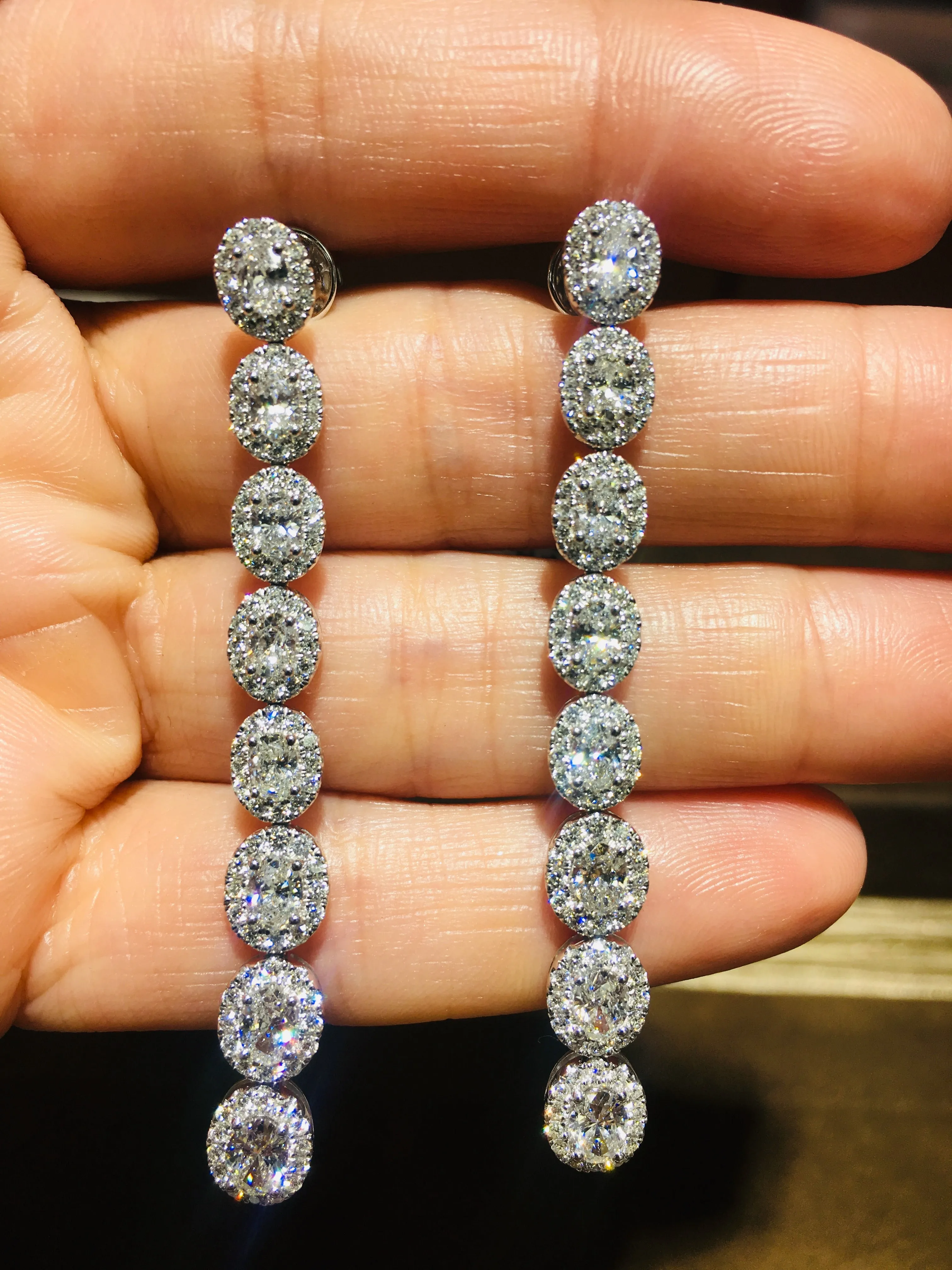 4.06ctw Diamond Drop Fancy Earrings