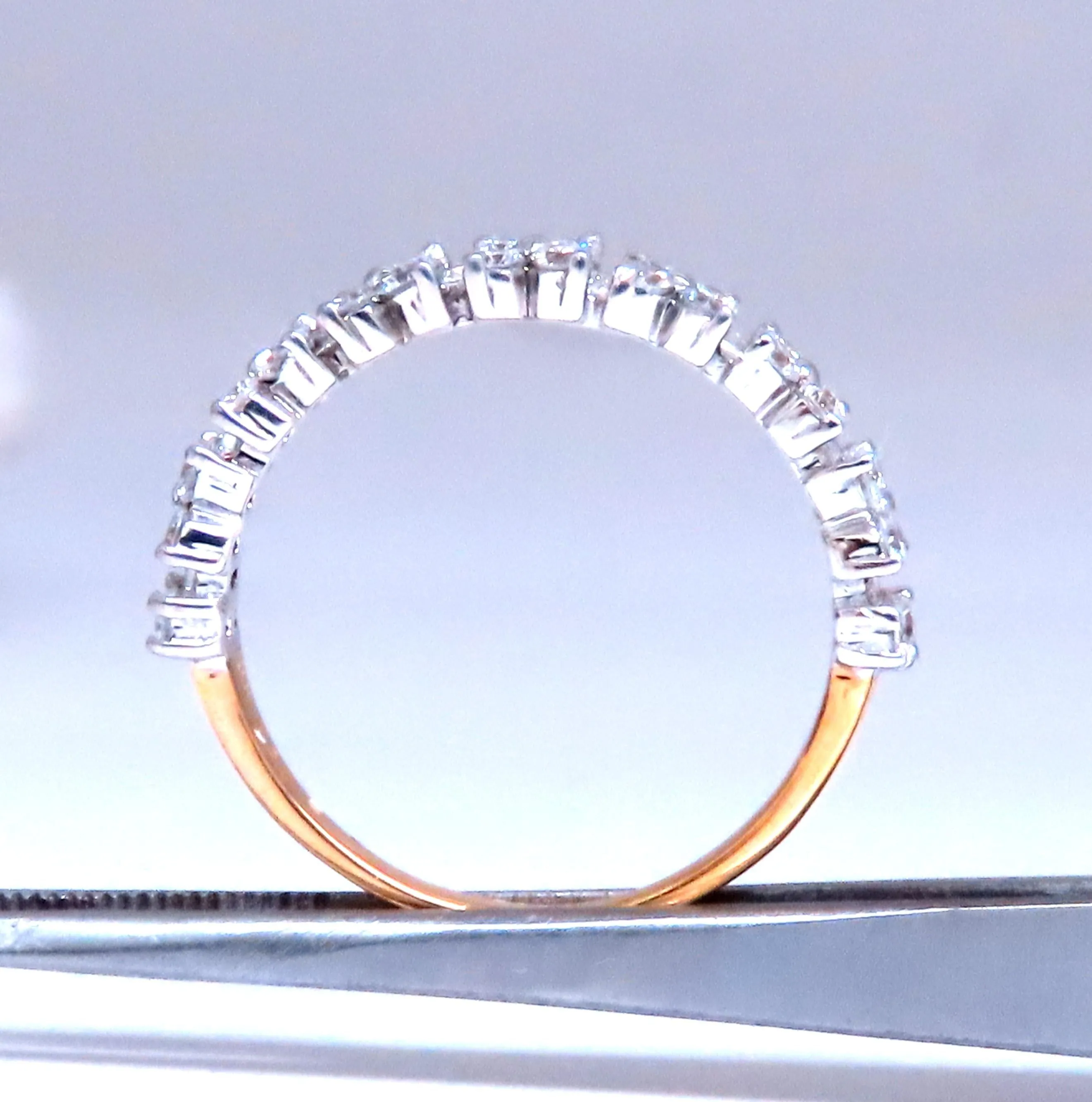 .75ct Natural Baguette & Round Diamonds Bank 18kt Flat REf:12290