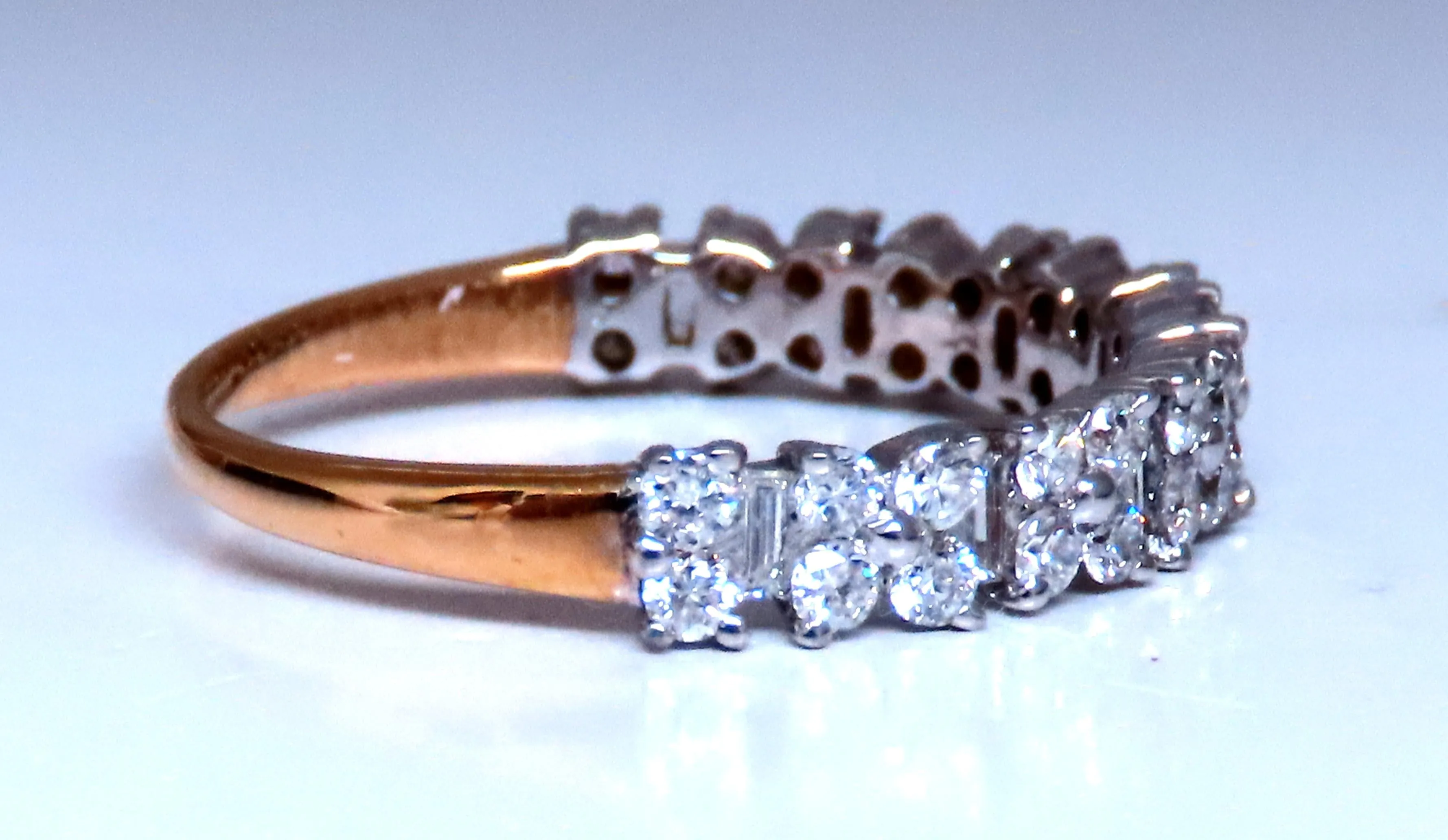 .75ct Natural Baguette & Round Diamonds Bank 18kt Flat REf:12290