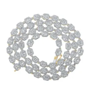 8CTW-DIA NK (6.20MM) SQUARE BAGUETTE MENS CHAIN