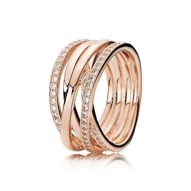 9 Style 1 Pcs Women Silver Rings Bow Arrow of love Crystal Opening Style Ring For Women Jewelry Gift