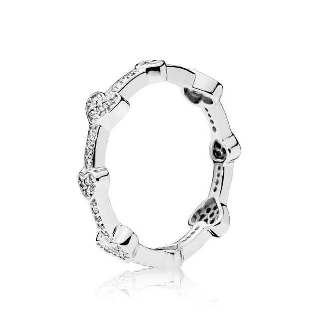 9 Style 1 Pcs Women Silver Rings Bow Arrow of love Crystal Opening Style Ring For Women Jewelry Gift