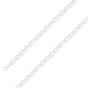 925 Sterling 9.5mm Silver Classic Mariner Chain Size- 8"