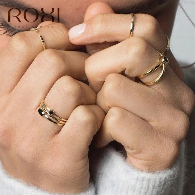 925 Sterling Silver Rings for Women Adjustable Size
