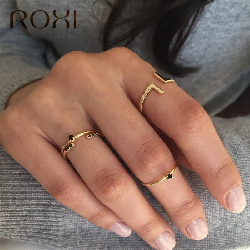 925 Sterling Silver Rings for Women Adjustable Size