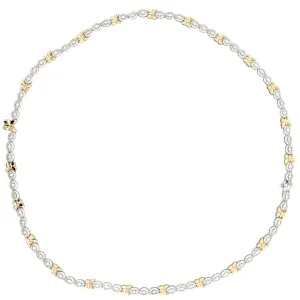 9ct White and Yellow Gold Lab Grown Diamond Butterfly Necklace TDW= 4ct approx
