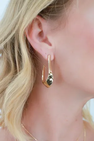 Abstract Hoop Earrings