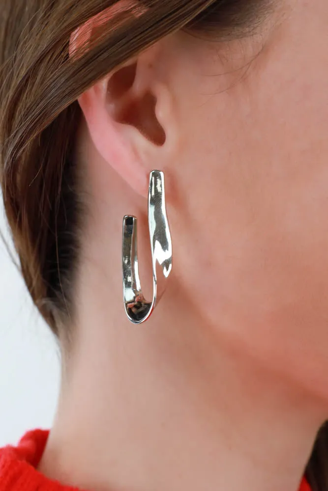 Abstract Hoop Earrings