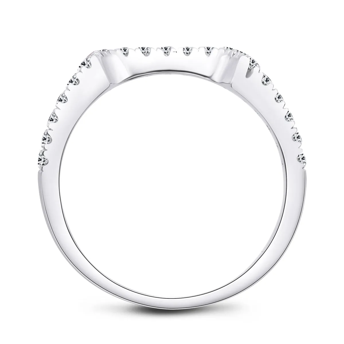 Ainuoshi Classic Cushion Created White Diamond 3PC Rings