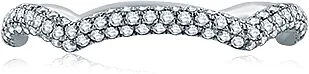 A.Jaffe Contoured Micro-Pave Diamond Wedding Band
