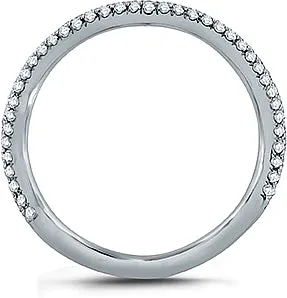 A.Jaffe Contoured Micro-Pave Diamond Wedding Band
