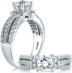 A.Jaffe Triple Row Diamond Engagement Ring