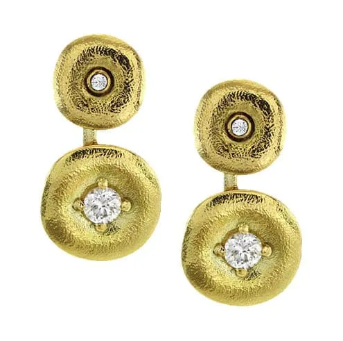 Alex Sepkus Orchard 18k Yellow gold Diamond Drop Earrings