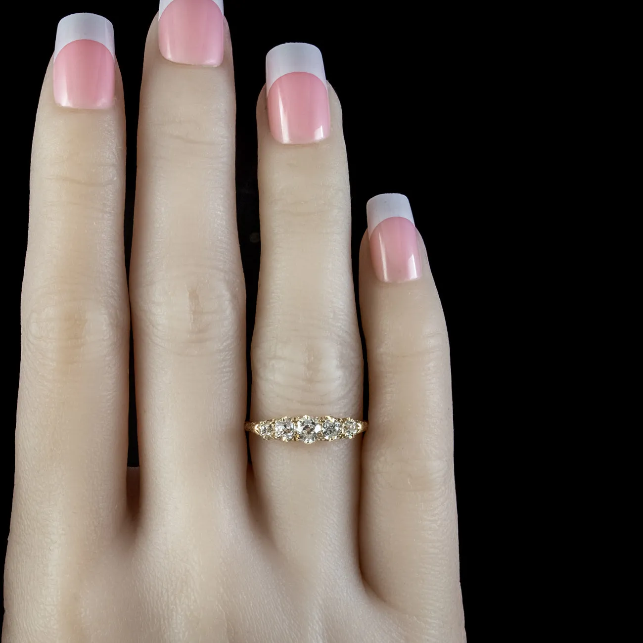 Antique Victorian Five Stone Diamond Ring 0.75ct Of Diamond Circa 1900