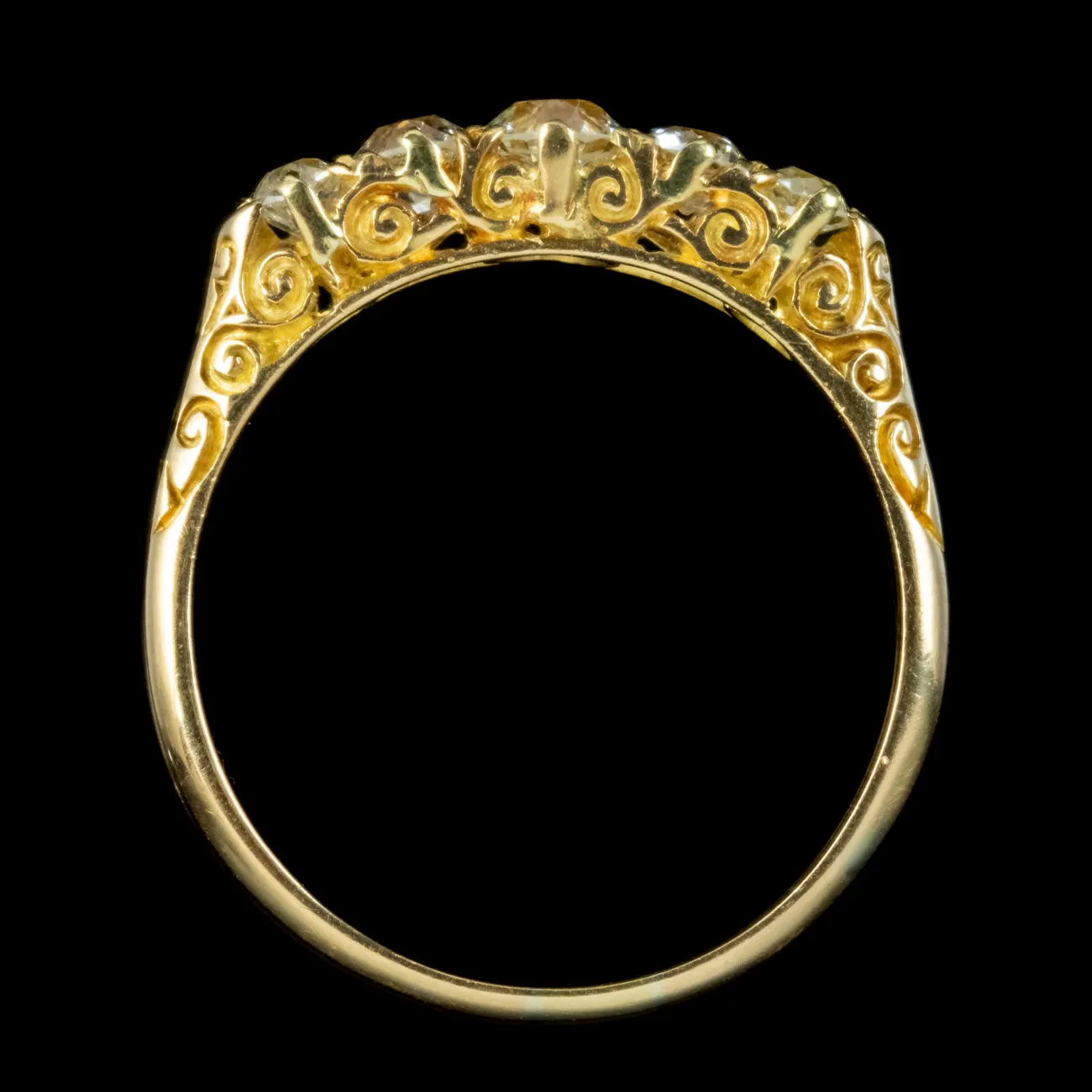 Antique Victorian Five Stone Diamond Ring 0.75ct Of Diamond Circa 1900