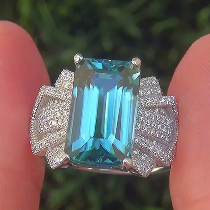 Aquamarine Ring | Aquamarine Diamond Ring | Aquamarine Emerald Ring |  Aquamarine Engagement Ring | Blue Diamond Ring | Blue Tourmaline Ring