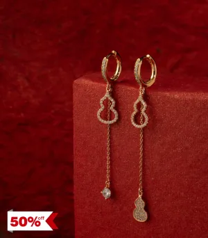 Artistic Drop Earrings (Brass)