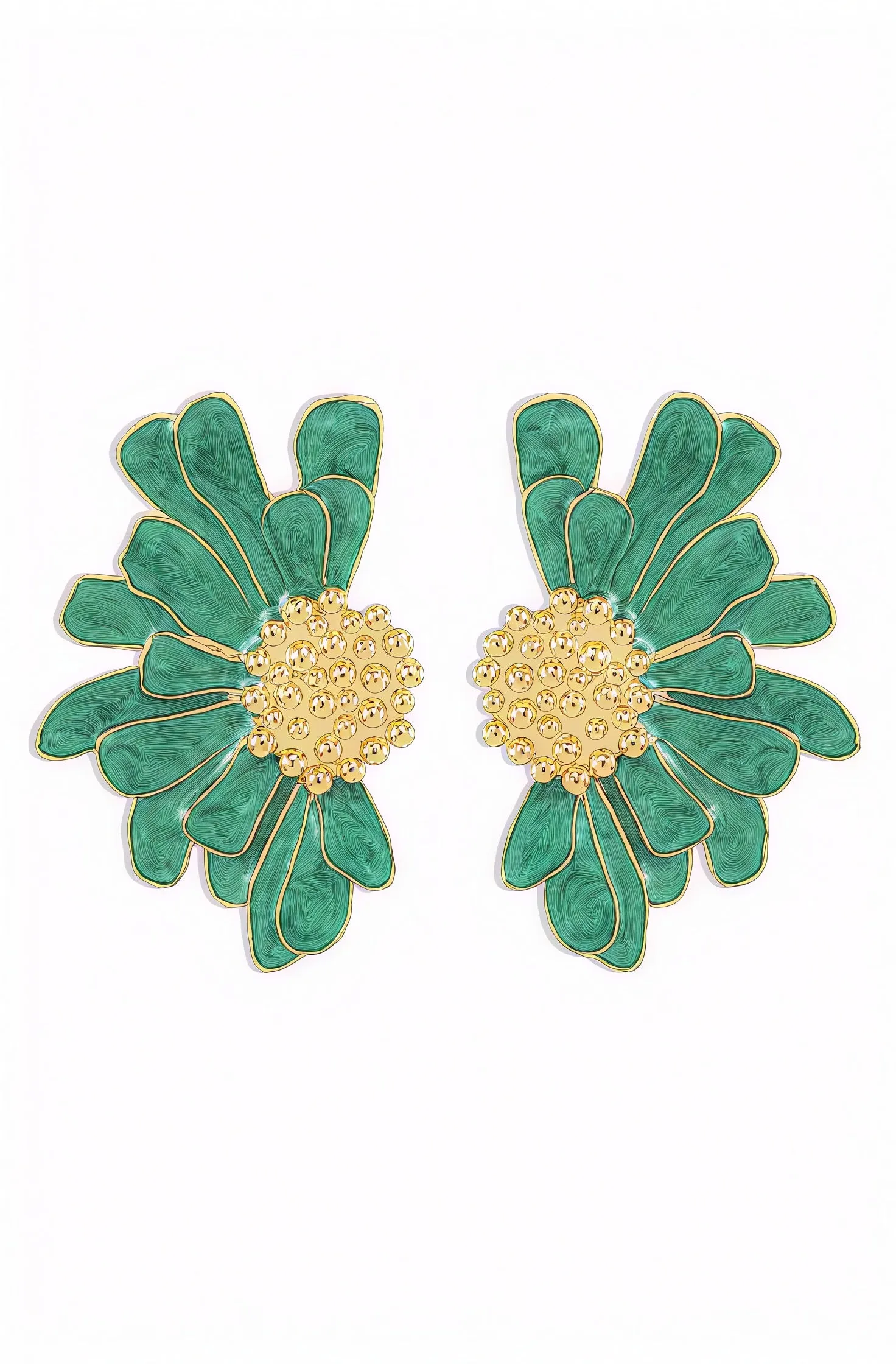 Artistic Floral Drop Earrings