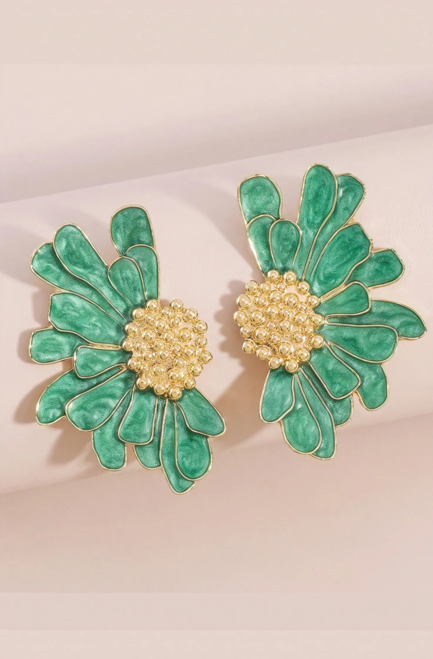 Artistic Floral Drop Earrings