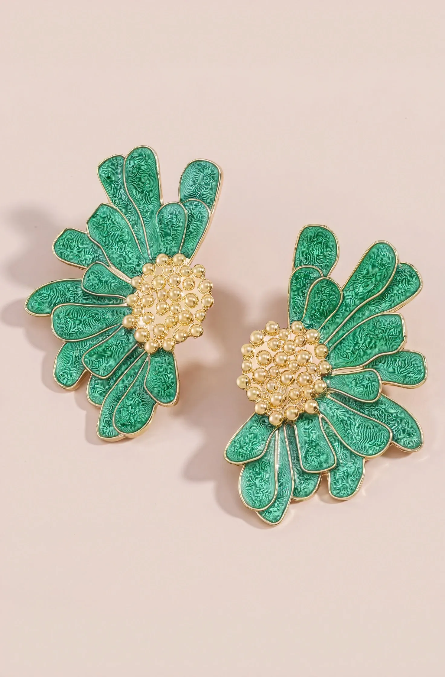 Artistic Floral Drop Earrings