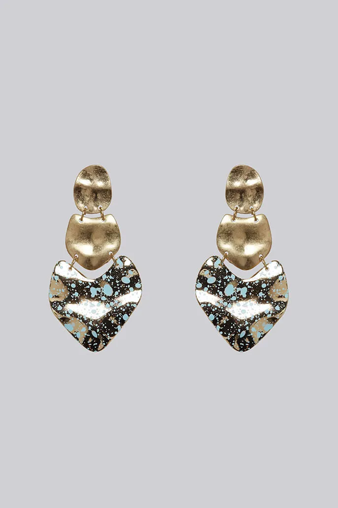Asher Gold Large Pendant Earrings