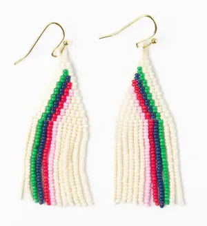 Audrey Small Bead Stripe Earrings