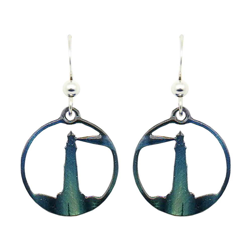 Aurora Lighthouse Earrings, Sterling Silver Earwires, Item# N1129