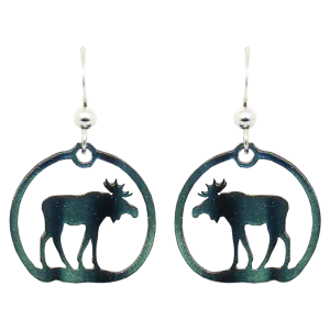 Aurora Moose Earrings, Sterling Silver Earwires, Item# N1116