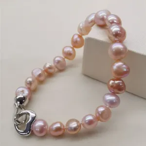 BAROQUE Dark Freshwater Pearl Bracelet Women Party Jewelry