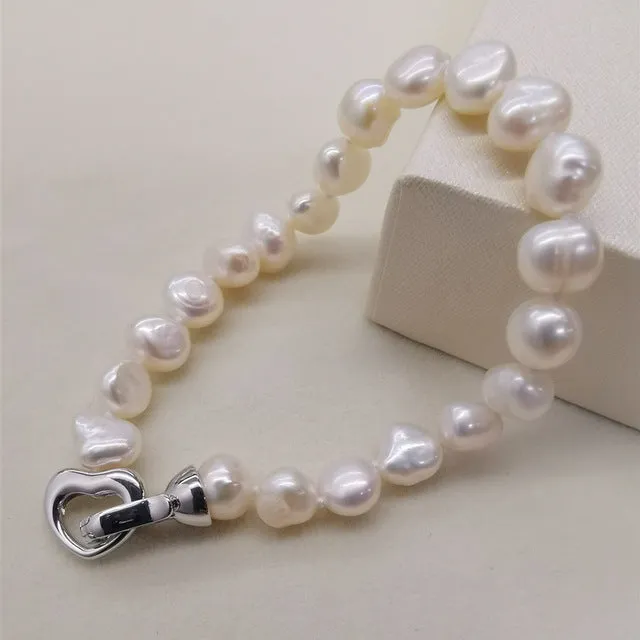 BAROQUE Dark Freshwater Pearl Bracelet Women Party Jewelry