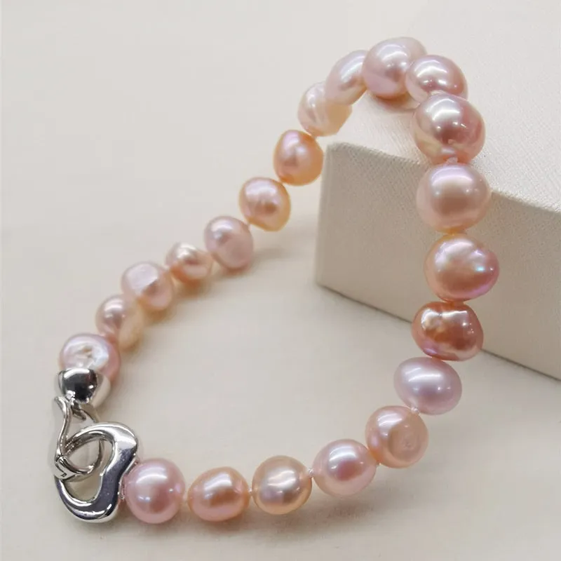 BAROQUE Dark Freshwater Pearl Bracelet Women Party Jewelry
