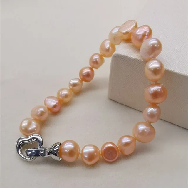 BAROQUE Dark Freshwater Pearl Bracelet Women Party Jewelry