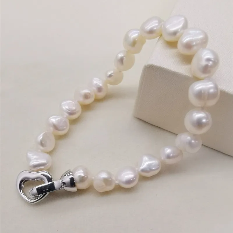 BAROQUE Dark Freshwater Pearl Bracelet Women Party Jewelry